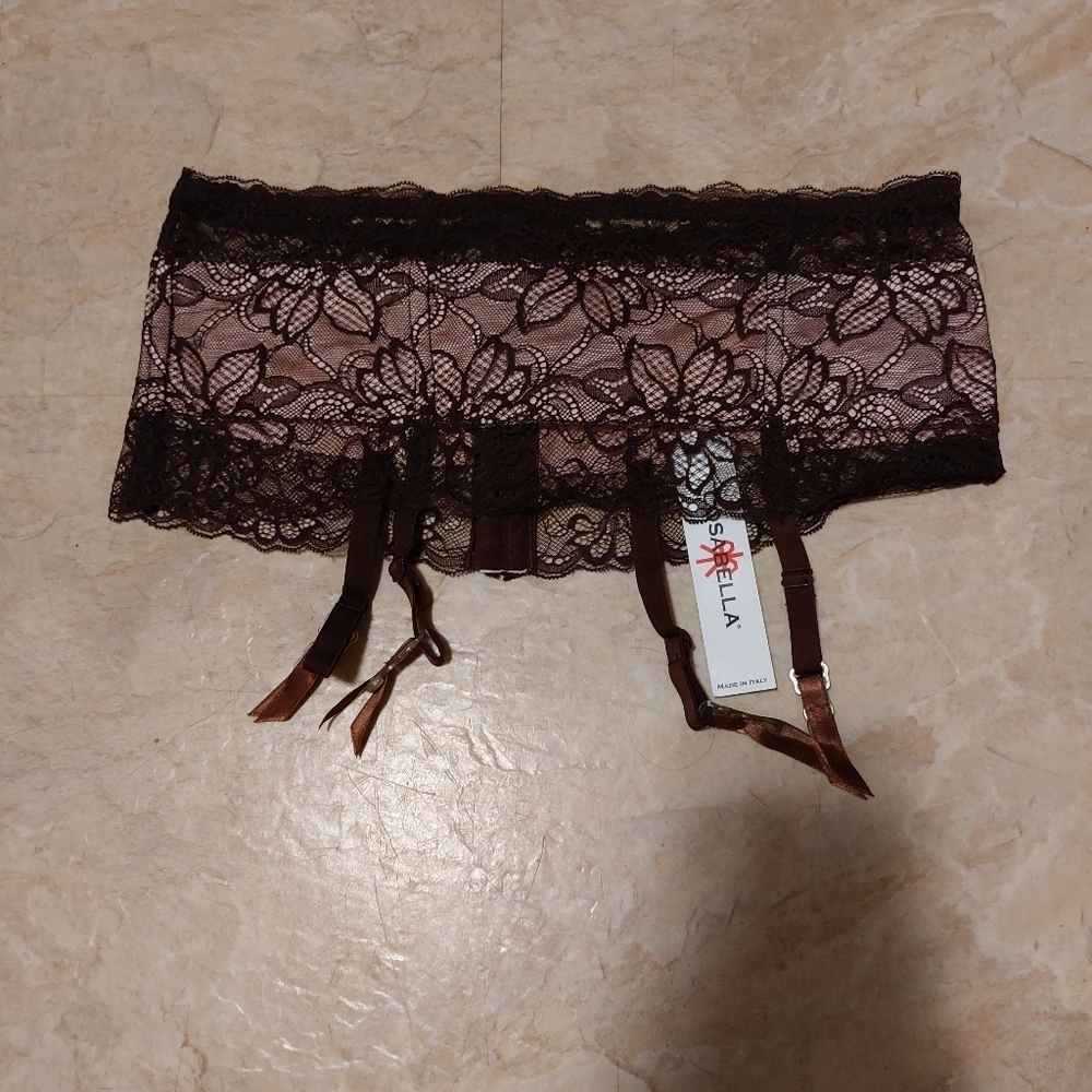 Cosabella satin lace garter  belt bnwt size S\M